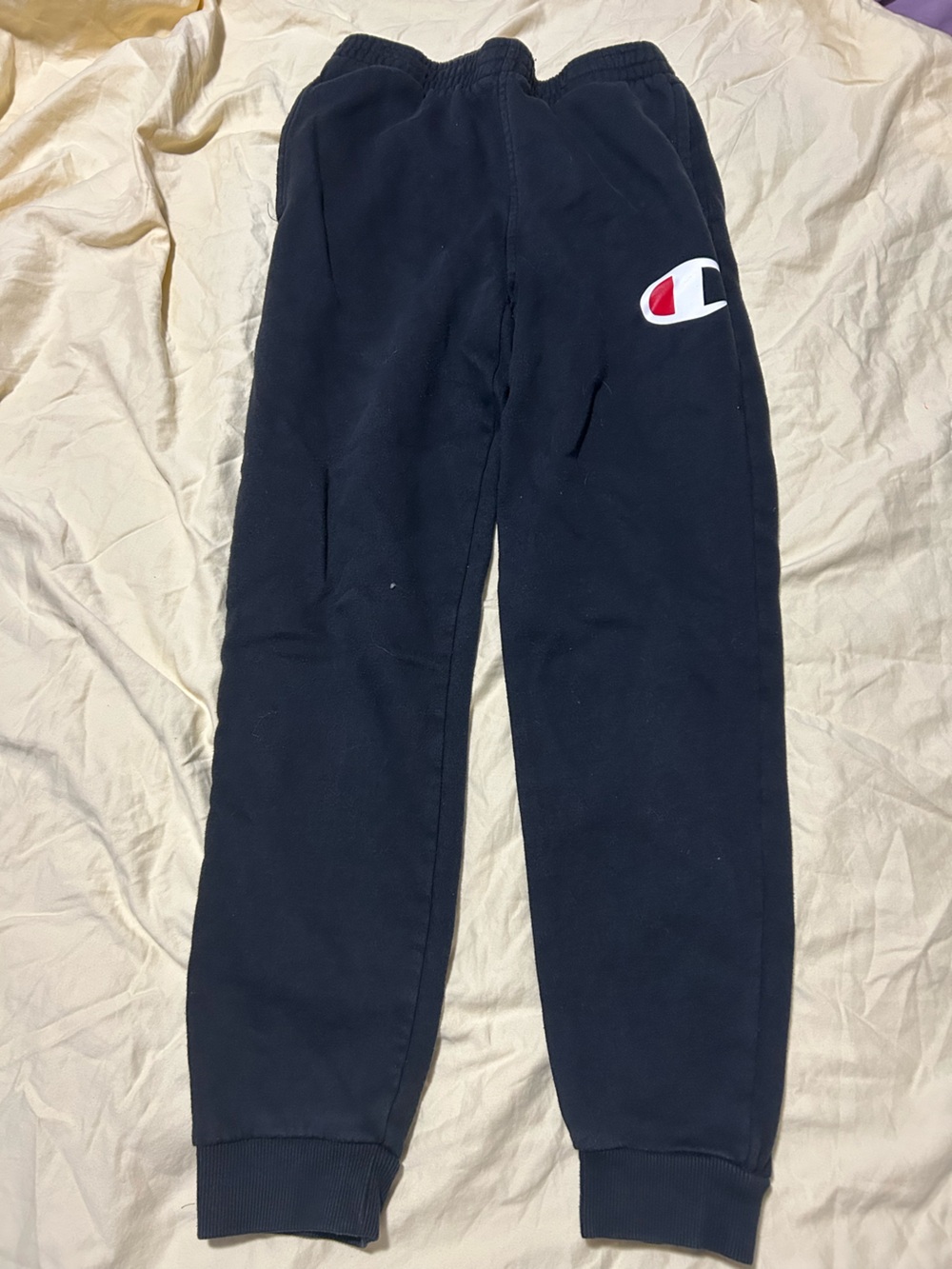 Champion Navy Blue Sweatpants with Embroidered Logo